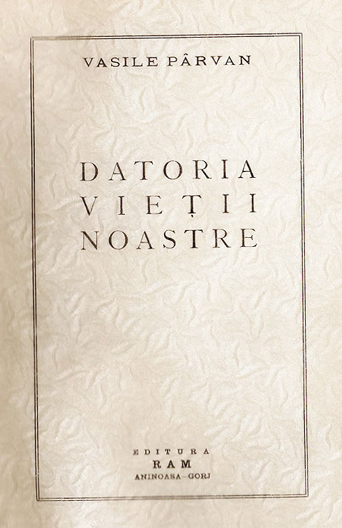 Datoria Vietii Noastre